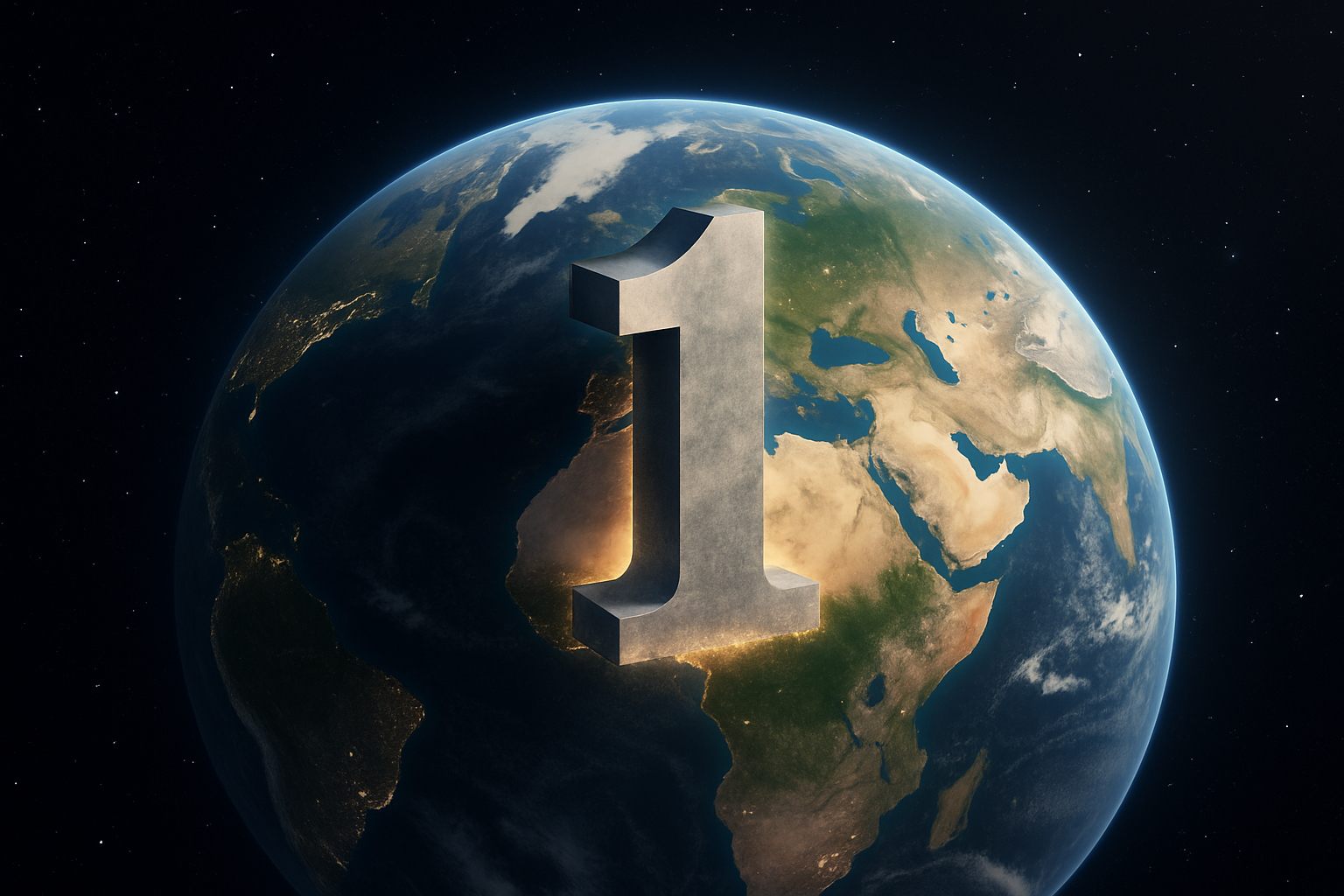 地球上的数字“1”