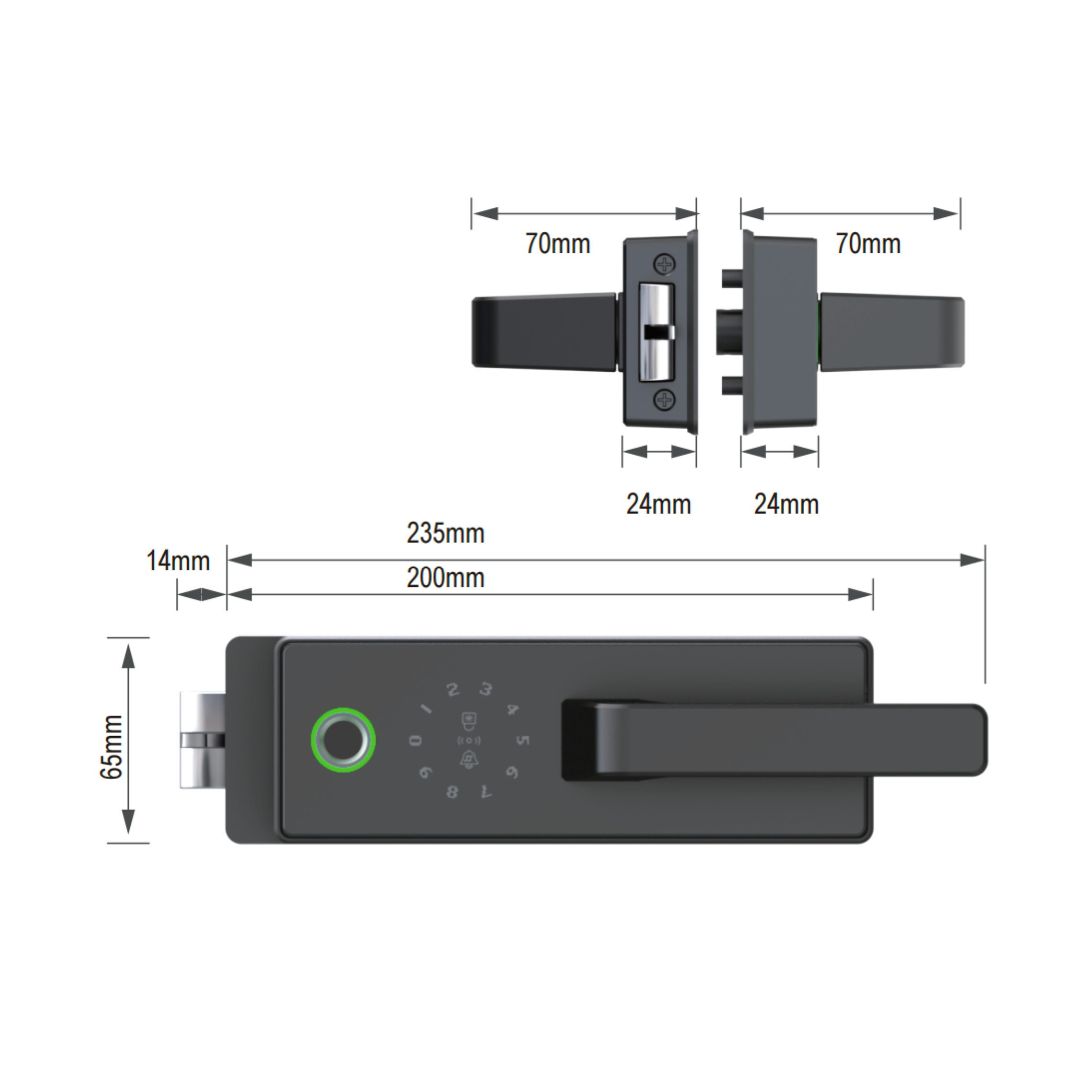 Smart Glass Door Lock